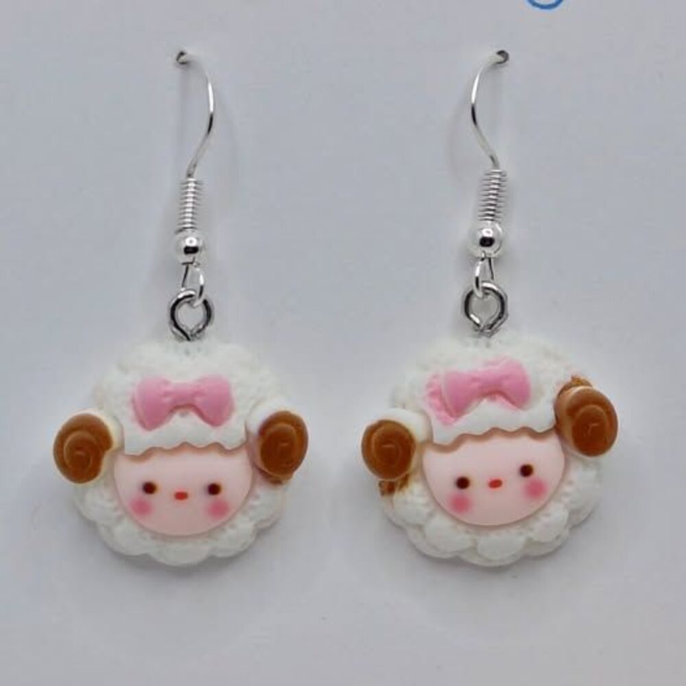Cute Lamb Earrings-Posts